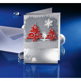 sigel weihnachtskarte "Three Trees", A6, 250 g/qm