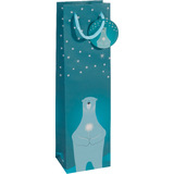 sigel Weihnachts-Flaschentte "Polar bear with candle"