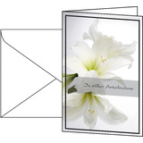 sigel trauerkarte "Weiße Amaryllis", (B)115 x (H)170 mm