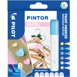 PILOT pigmentmarker PINTOR, medium, 6er set "PASTEL"