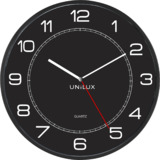 UNiLUX Wanduhr/Quarzuhr "MEGA", Durchmesser: 600 mm, schwarz