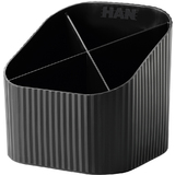HAN Multikcher Re-X-LOOP, ko-Kunststoff, 4 Fcher,schwarz