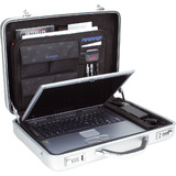 ALUMAXX Laptop-Attach-Koffer "MERCATO", Aluminium, silber