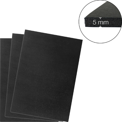 transotype Foam Board, 297 x 420 mm (A3), schwarz, 5 mm