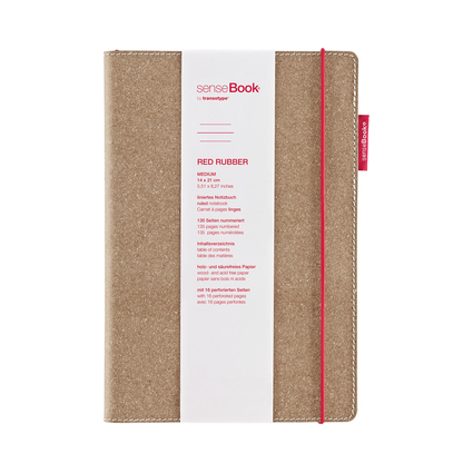 transotype Notizbuch "senseBook RED RUBBER", Medium, liniert