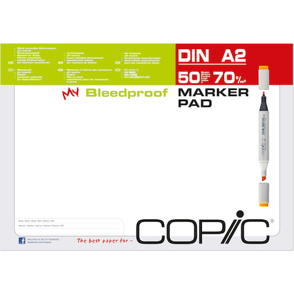 transotype Markerblock DIN A2, 75 g/qm, 50 Blatt