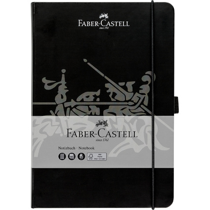 FABER-CASTELL Notizbuch, DIN A5, kariert, schwarz