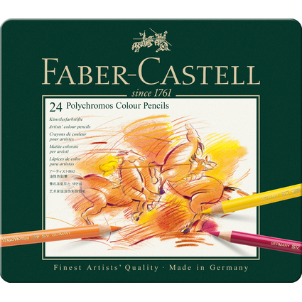 FABER-CASTELL Buntstifte POLYCHROMOS, 24er Metalletui