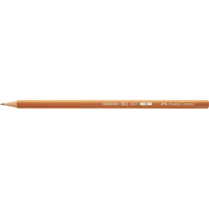 FABER-CASTELL Bleistift 1117, sechseckig, Hrtegrad: B