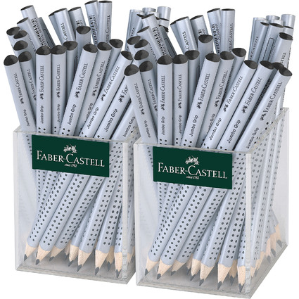 FABER-CASTELL Bleistift Jumbo GRIP silber, im Kcher