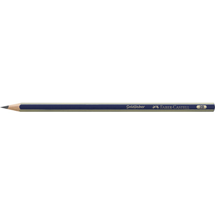 FABER-CASTELL Bleistift GOLDFABER, sechseckig, Hrtegrad: 2B