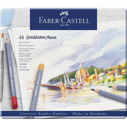 FABER-CASTELL Aquarellstifte GOLDFABER, 48er Metalletui