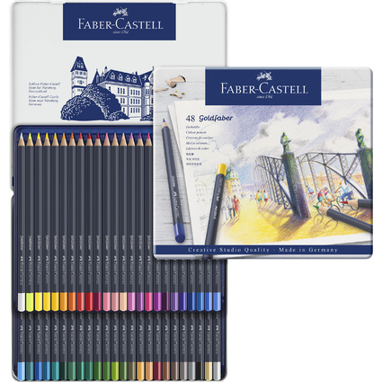 FABER-CASTELL Buntstifte GOLDFABER, 48er Metalletui