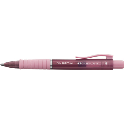 FABER-CASTELL Druckkugelschreiber POLY BALL VIEW, rosa