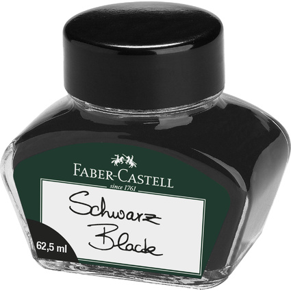 FABER-CASTELL Tinte im Glas, schwarz, Inhalt: 62,5 ml
