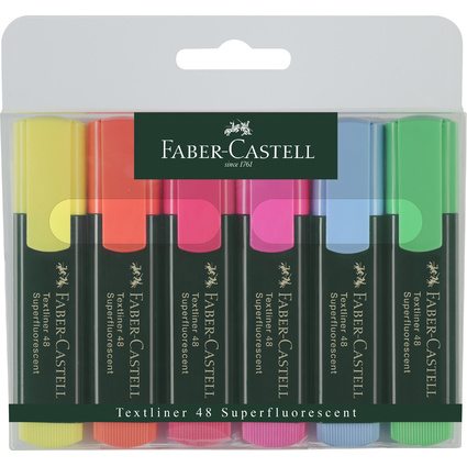 FABER-CASTELL Textmarker TEXTLINER 48 REFILL, 6er Etui