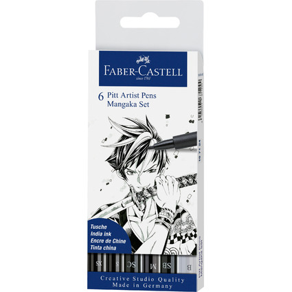 FABER-CASTELL Tuschestift PITT artist pen, 6er Etui