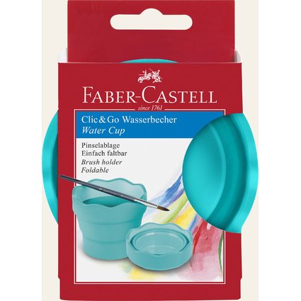 FABER-CASTELL Wasserbecher CLIC & GO, trkis