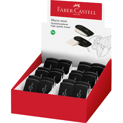 FABER-CASTELL Kunststoff-Radierer SLEEVE MINI, schwarz