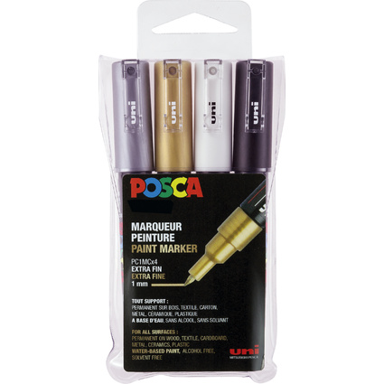 POSCA Pigmentmarker PC-1MC, 4er Etui