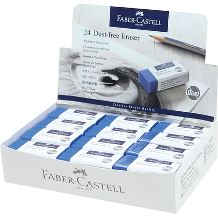 FABER-CASTELL Kunststoff-Radierer DUST-FREE, blau