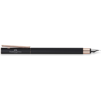 FABER-CASTELL Fllhalter NEO Slim Metall, schwarz/ros, F