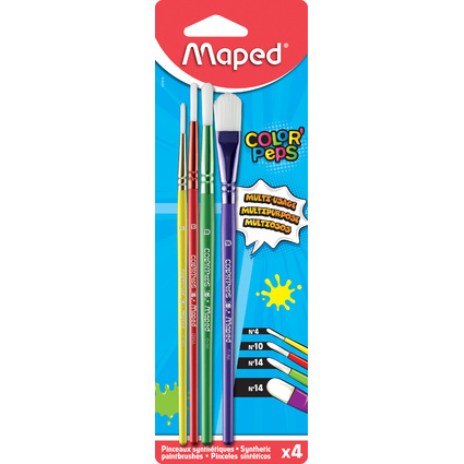 Maped Synthetikhaarpinsel-Set COLOR'PEPS, 4-teilig