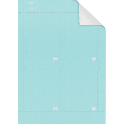 nobo T-Karten, Gre 3 / 92 mm, 130 g/qm, bedruckbar, blau