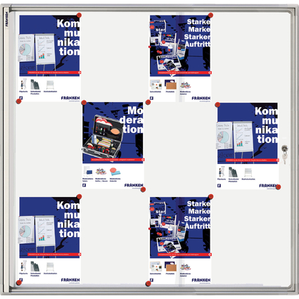 FRANKEN Schaukasten X-tra!Line, 12 x DIN A4, Metall-Rckwand