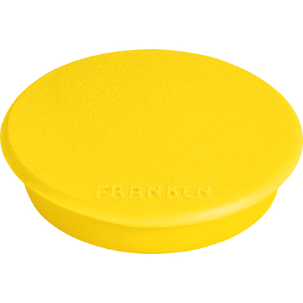 FRANKEN Haftmagnet, Haftkraft: 300 g, Durchm. 24 mm, gelb