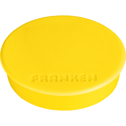 FRANKEN Haftmagnet, Haftkraft: 1.500 g, Durchm. 38 mm, gelb