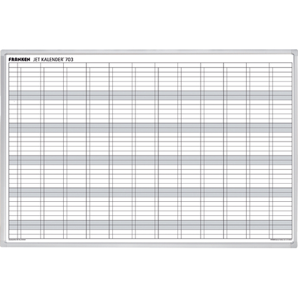 FRANKEN Planungstafel JetKalender, Jahreskalender, 12 Monate