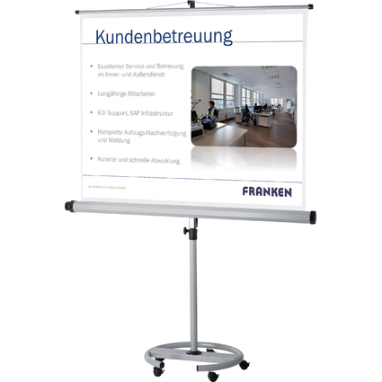 FRANKEN Stativ-Leinwand "Mobil", (B)1.500 x (H)1.500 mm