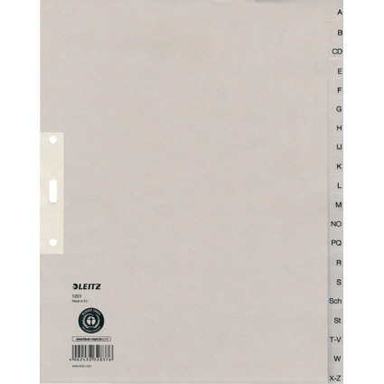 LEITZ Tauenpapier-Register, A-Z, A4 berbreite, 20-teilig