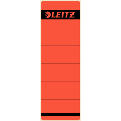 LEITZ Ordnerrcken-Etikett, 61 x 192 mm, kurz, breit, rot