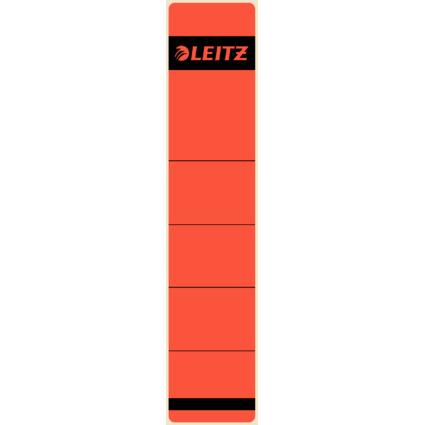 LEITZ Ordnerrcken-Etikett, 39 x 192 mm, kurz, schmal, rot