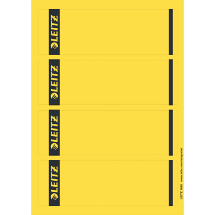 LEITZ Ordnerrcken-Etikett, 61 x 192 mm, kurz, breit, gelb