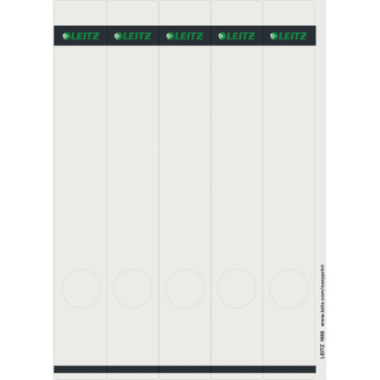 LEITZ Ordnerrcken-Etikett, 39 x 285 mm, lang, schmal, grau