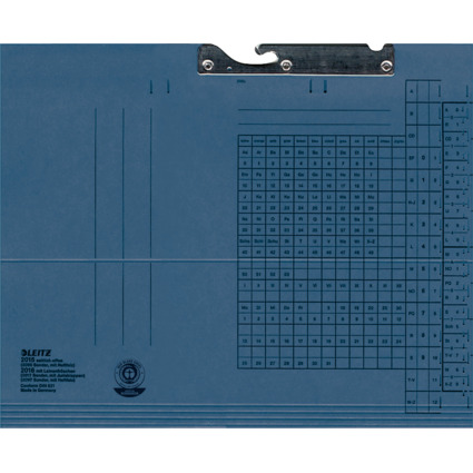 LEITZ Pendelmappe, A4, seitlich offen, blau