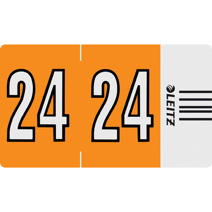 LEITZ Jahressignal Orgacolor "24", auf Streifen, orange