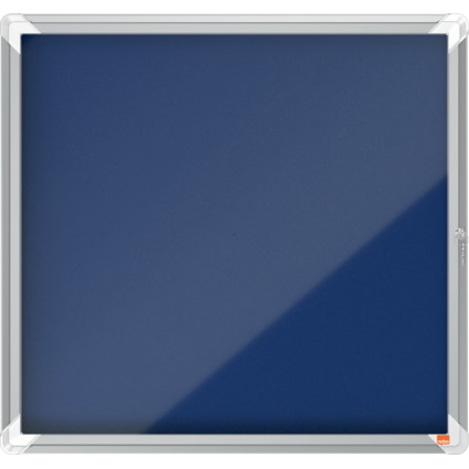 nobo Schaukasten Premium Plus, Filz-Rckwand, 6 x A4, blau