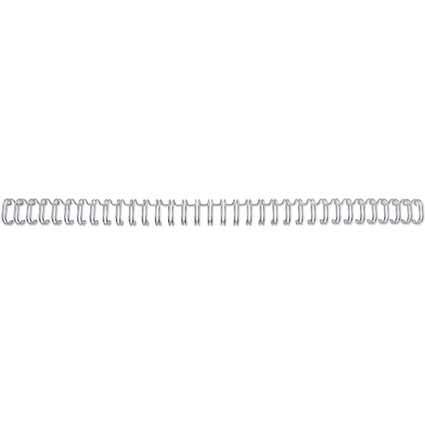 GBC Drahtbindercken WireBind, A4, 34 Ringe, 11 mm, silber