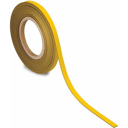 MAUL Magnetband, 10 mm x 10 m, Dicke: 1 mm, gelb