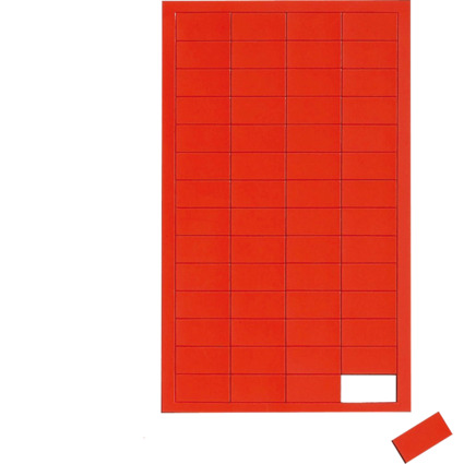 MAUL Magnetsymbol Rechteck, 20 x 10 mm, rot