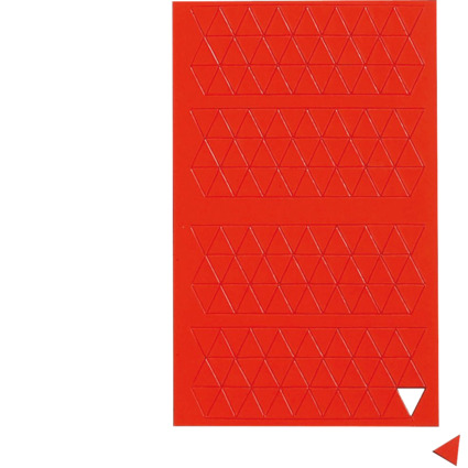 MAUL Magnetsymbol Dreieck, 10 x 10 mm, rot
