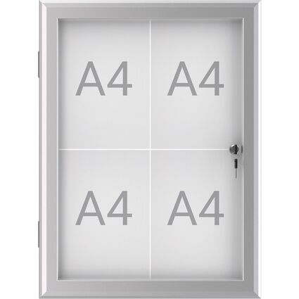 MAUL Schaukasten MAULexcite, 4 x DIN A4, Aluminium