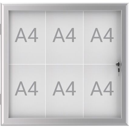 MAUL Schaukasten MAULexcite, 6 x DIN A4, Aluminium