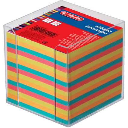 herlitz Zettelbox, Kunststoff, 90 x 90 mm, glasklar