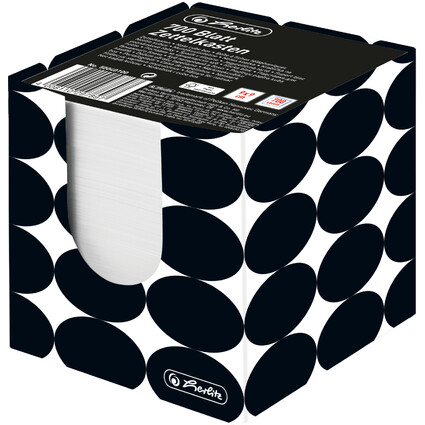 herlitz Zettelbox Just Black, 90 x 90 mm, schwarz/wei