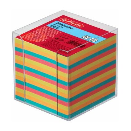 herlitz Zettelbox, Kunststoff, 90 x 90 mm, glasklar